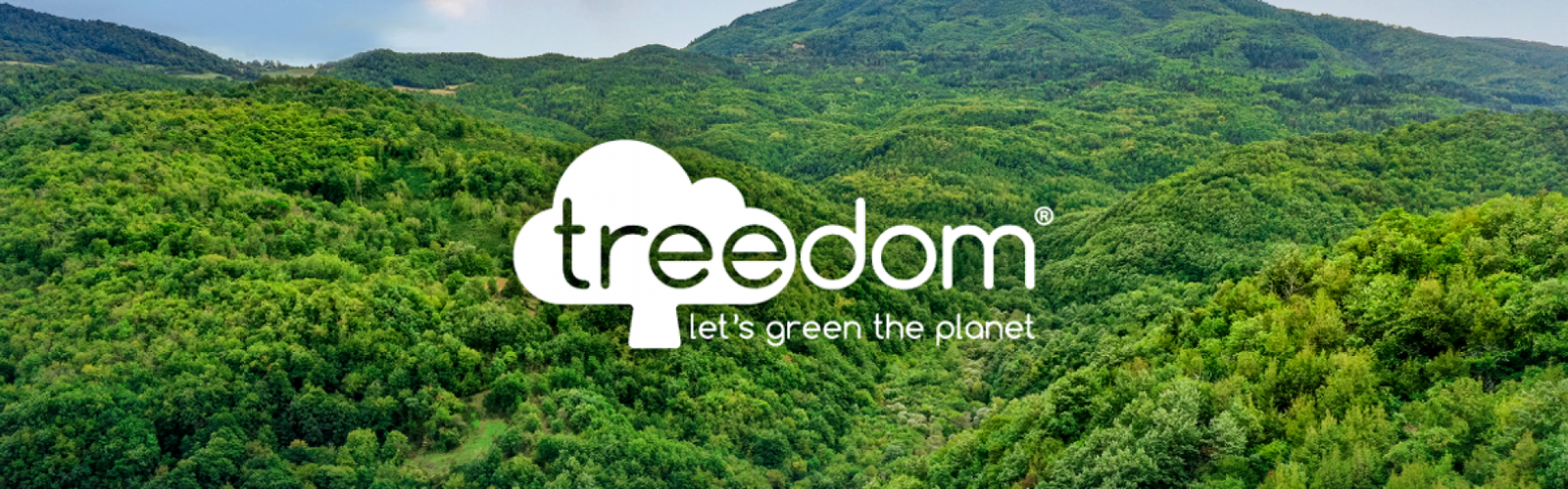 Treedom logo on woods